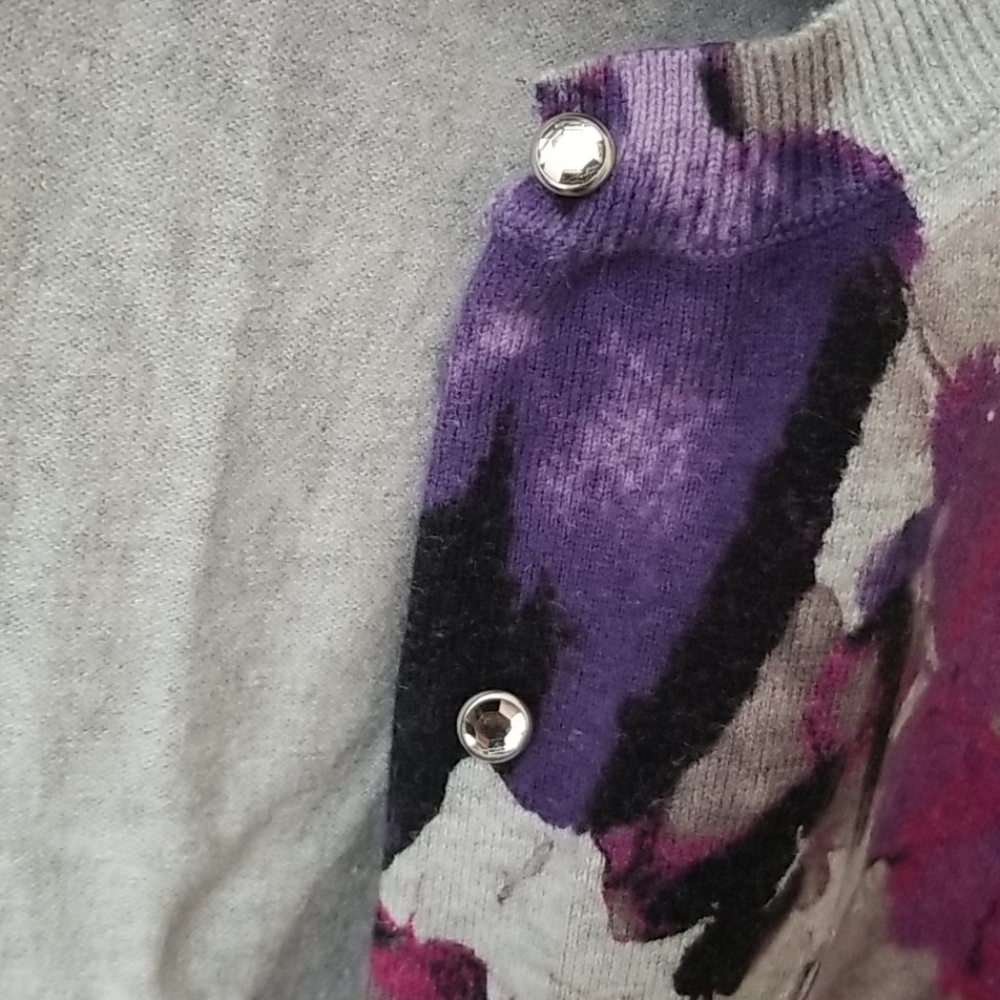 Rhinestone Button Cardigan - Picture 2 of 6